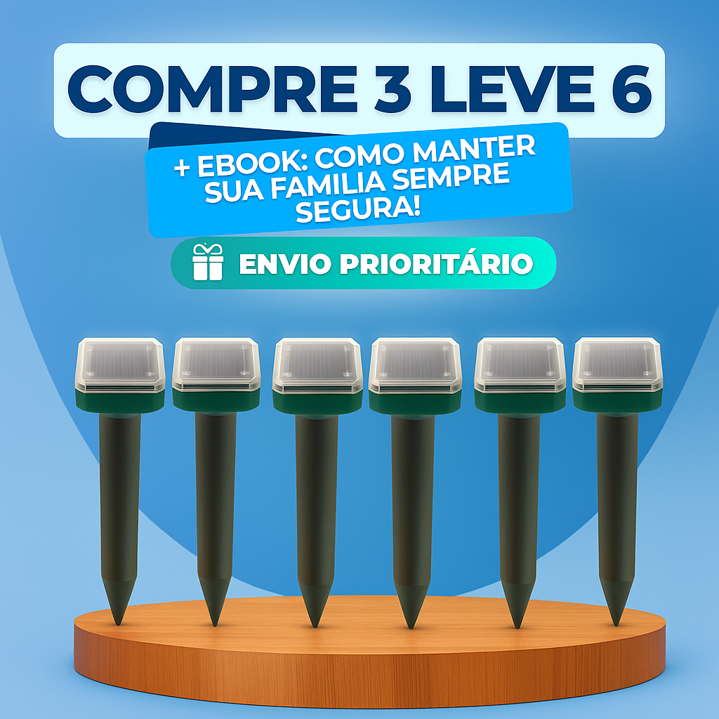 [Oferta Imperdível] Repelente Solar - Afasta Pragas, Ratos e Escorpiões (Seguro p/ Pets e Humanos) + Brindes Exclusivos