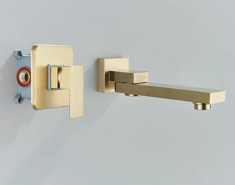 Misturador de Parede Misturador com Bico Giratório para Pia - Água Quente e Fria