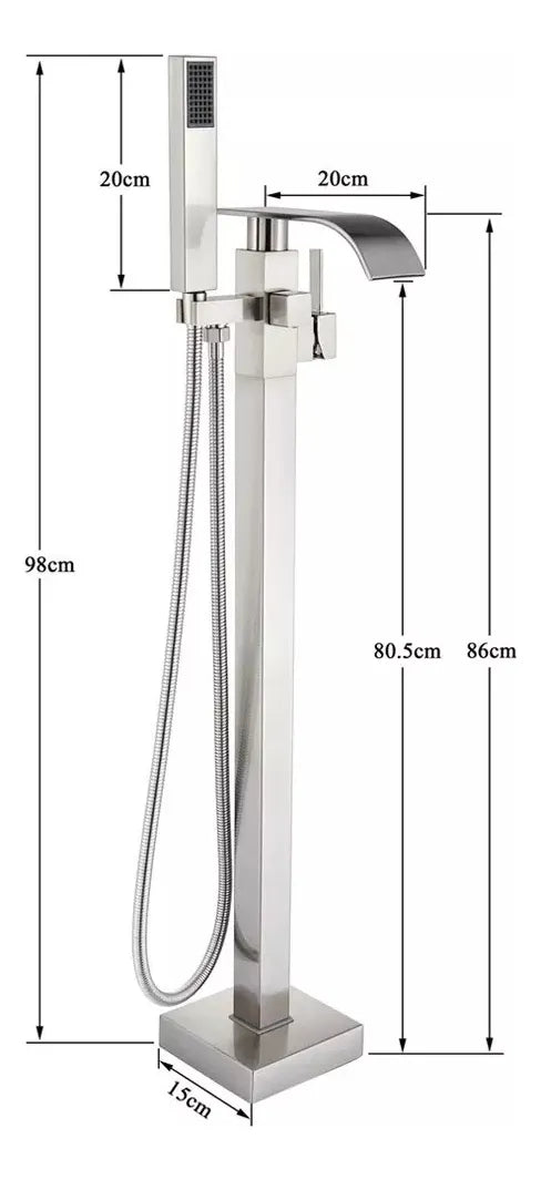 Misturador Monocomando de Piso para Torneira Banheira