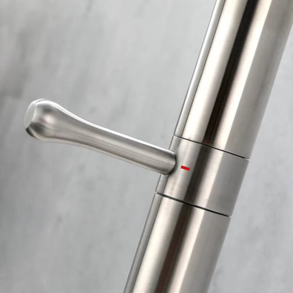 Torneira de Cozinha em Aço Inox 360° Monocomando com Misturador Quente e Frio