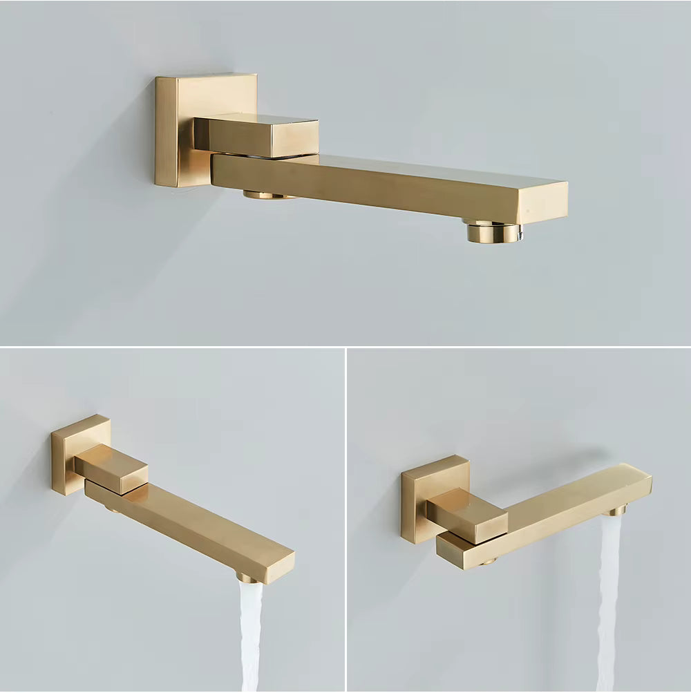 Misturador de Parede Misturador com Bico Giratório para Pia - Água Quente e Fria