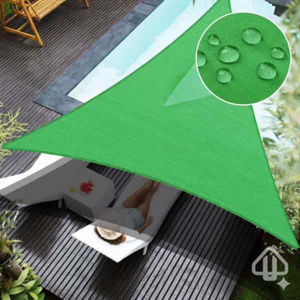 Toldo Portátil Triangular Impermeável Área Externa, Jardim, Garagem com Proteção UV + 3 Cordas de Brinde para Instalação