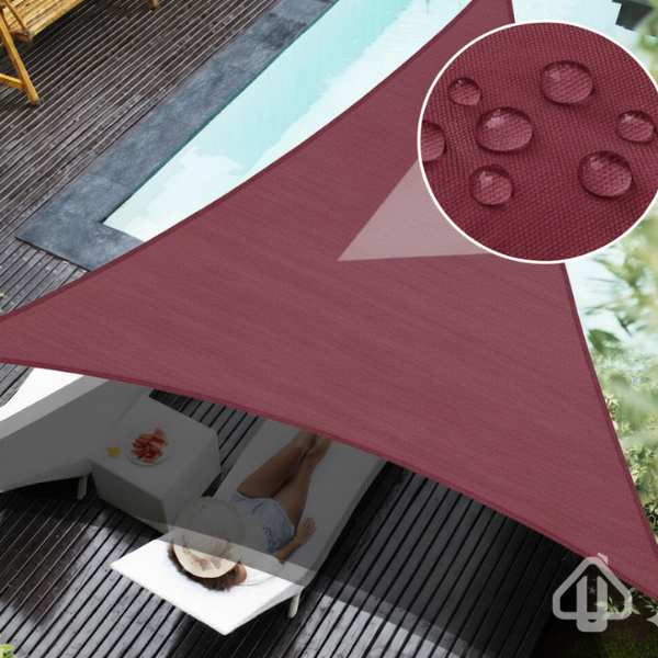 Toldo Portátil Triangular Impermeável Área Externa, Jardim, Garagem com Proteção UV + 3 Cordas de Brinde para Instalação
