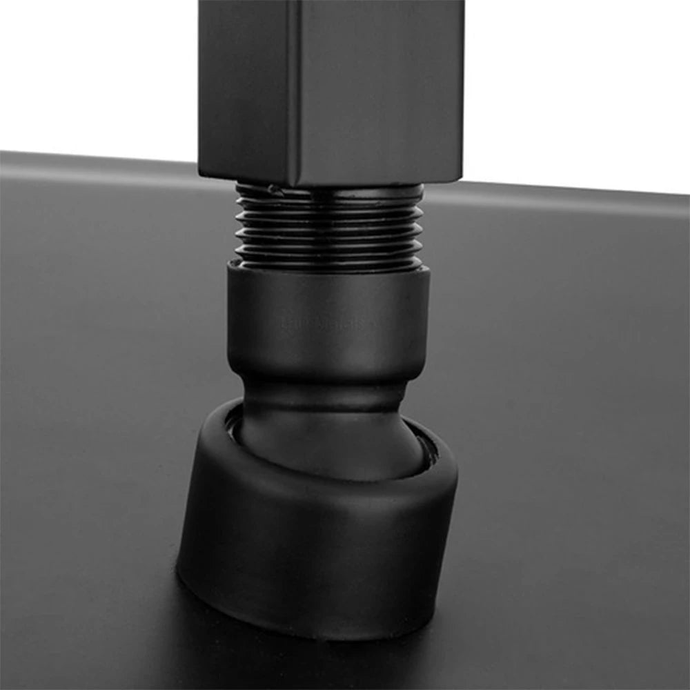 Chuveiro Quadrado Preto Fosco Inox