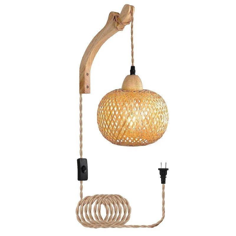 Arandela de Parede em Bambu Vintage Decoração Rústica - Unique