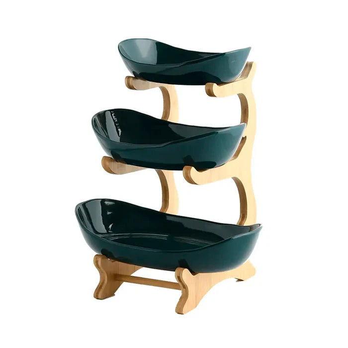 Fruteira de Mesa Moderna em Bambu para Decoração e Organização - Unique