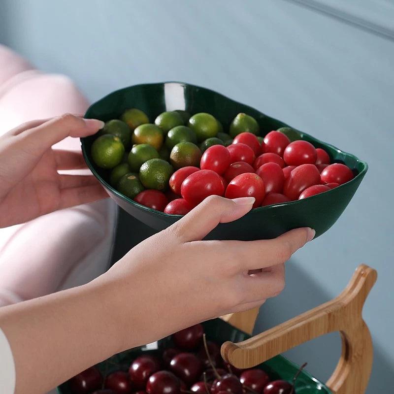 Fruteira de Mesa Moderna em Bambu para Decoração e Organização - Unique