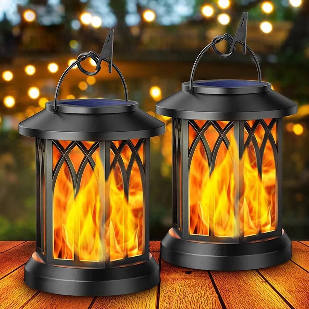 Kit 2 Lâmpadas Solar de Simulação de Chama para Iluminação Decorativa - Unique