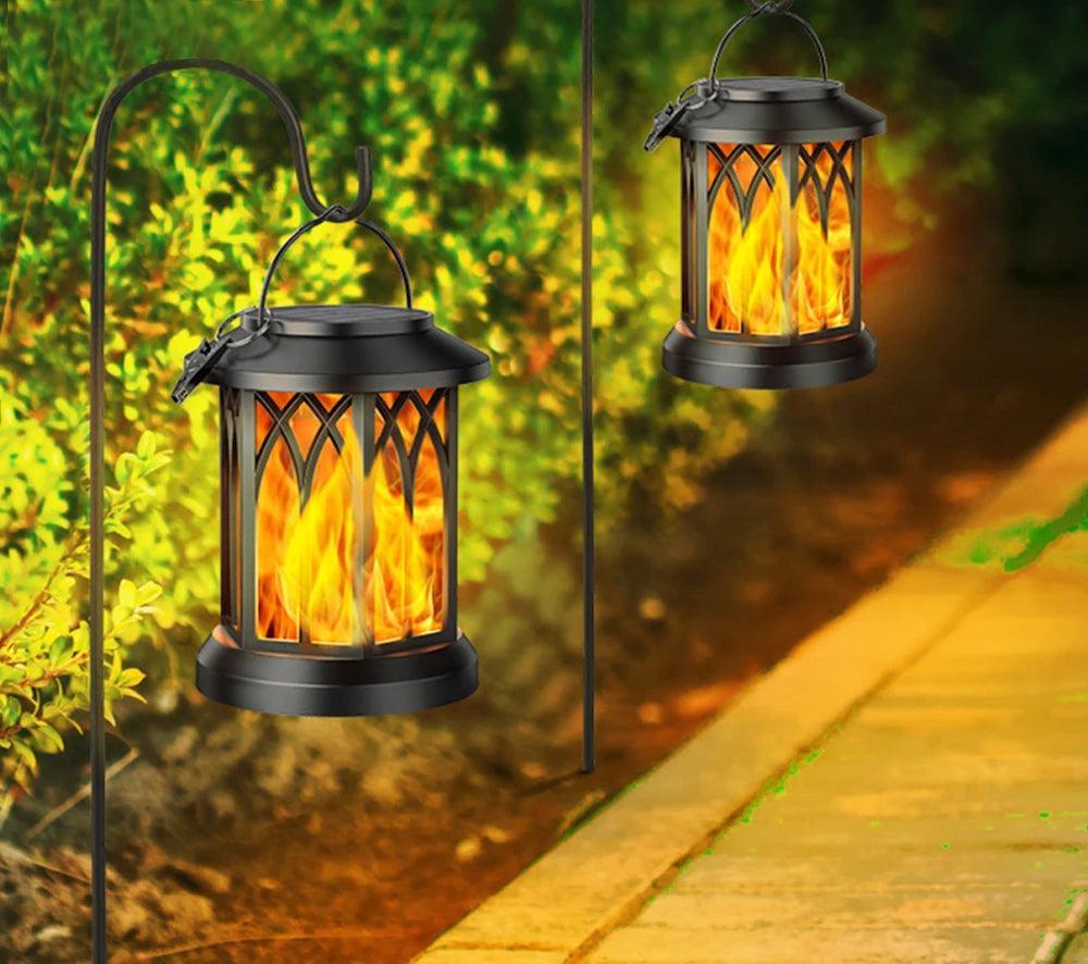 Kit 2 Lâmpadas Solar de Simulação de Chama para Iluminação Decorativa - Unique