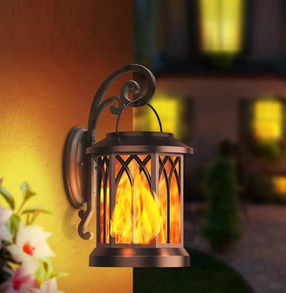 Kit 2 Lâmpadas Solar de Simulação de Chama para Iluminação Decorativa - Unique
