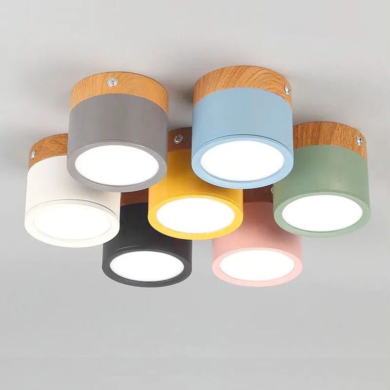 Luminária de Teto Nórdica em Madeira LED Regulável - Unique