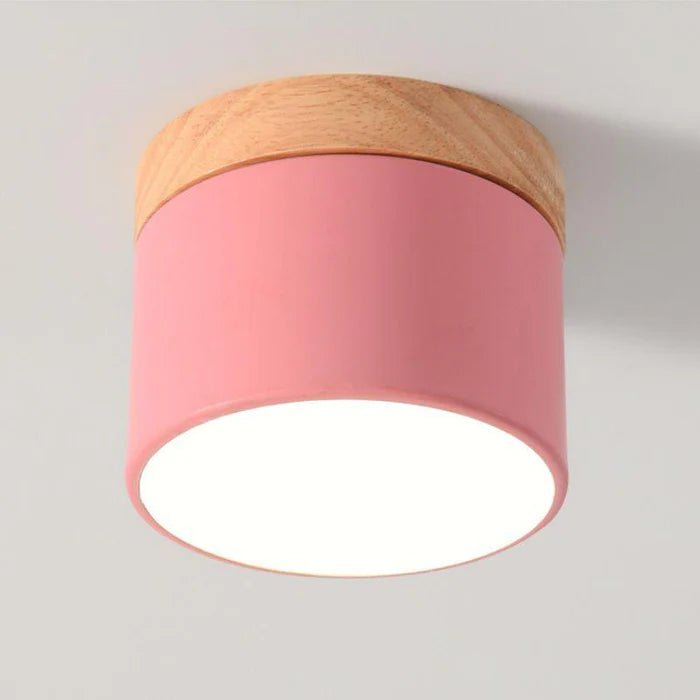 Luminária de Teto Nórdica em Madeira LED Regulável - Unique