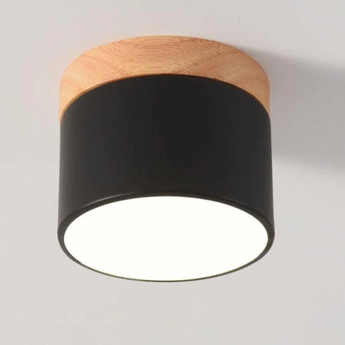 Luminária de Teto Nórdica em Madeira LED Regulável - Unique