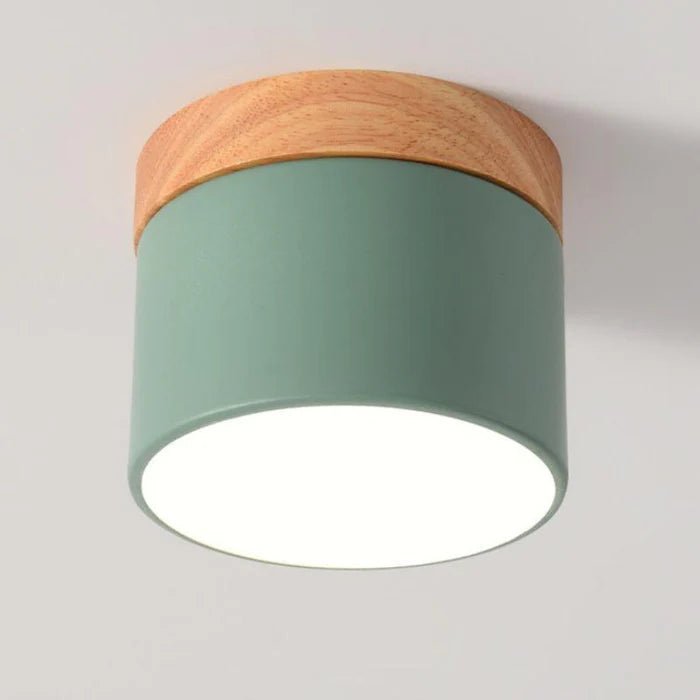 Luminária de Teto Nórdica em Madeira LED Regulável - Unique