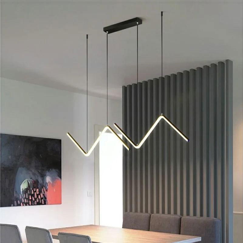 Lustre Luminária de Teto Minimalista Led Estilo Nórdico para Sala - Unique