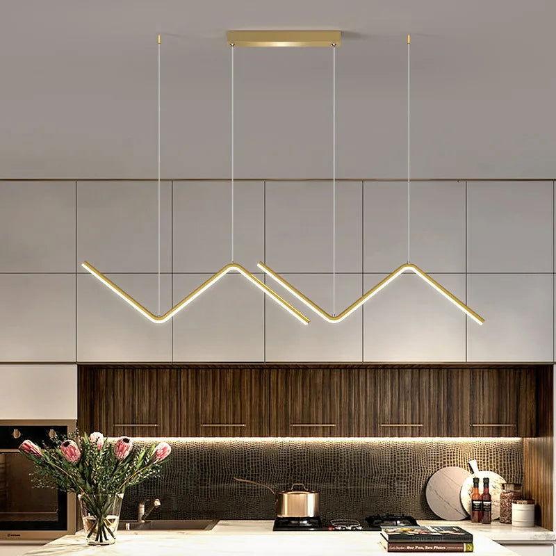 Lustre Luminária de Teto Minimalista Led Estilo Nórdico para Sala - Unique