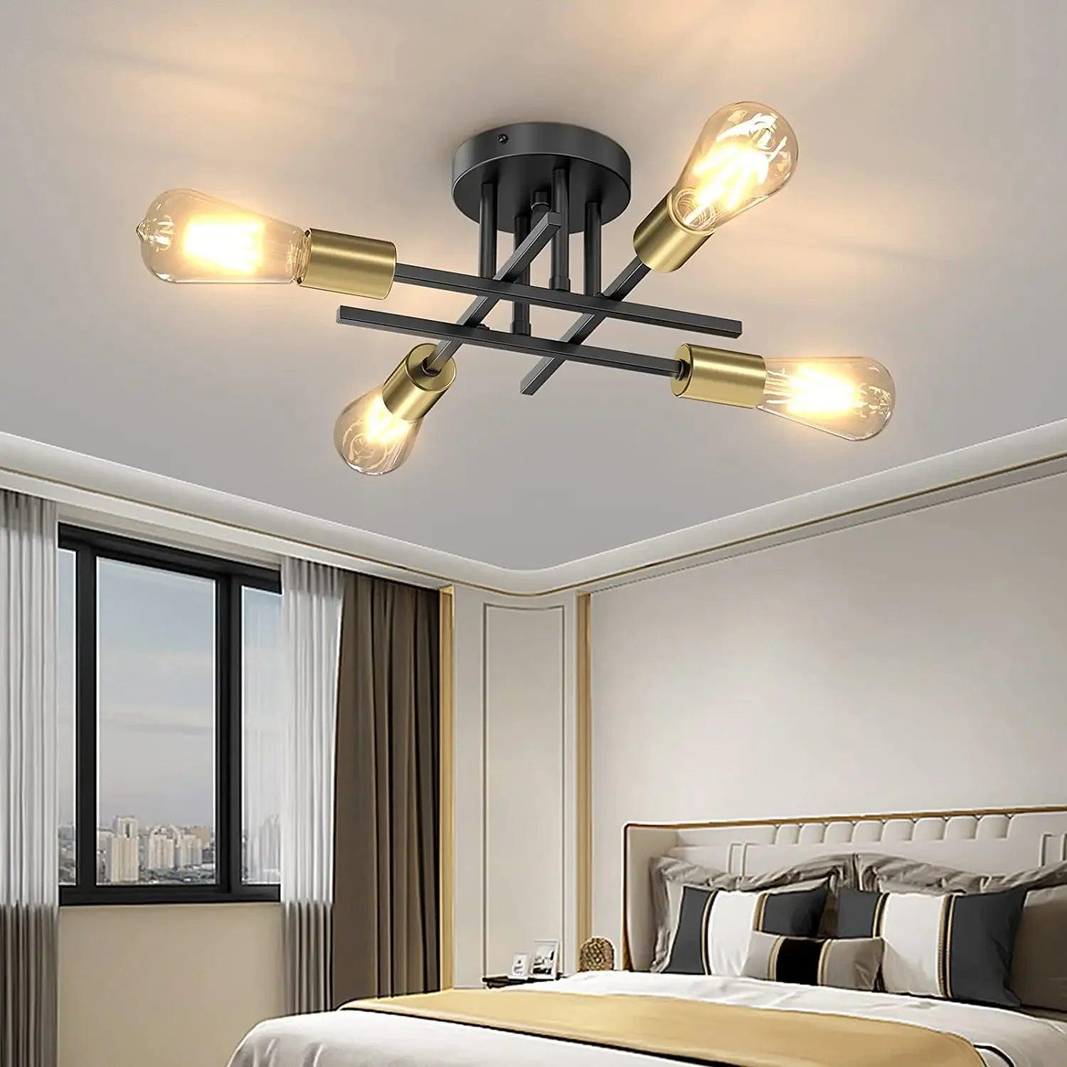 Lustre Luminária de Teto Moderno para Quarto, Sala de Estar e de Jantar - Unique