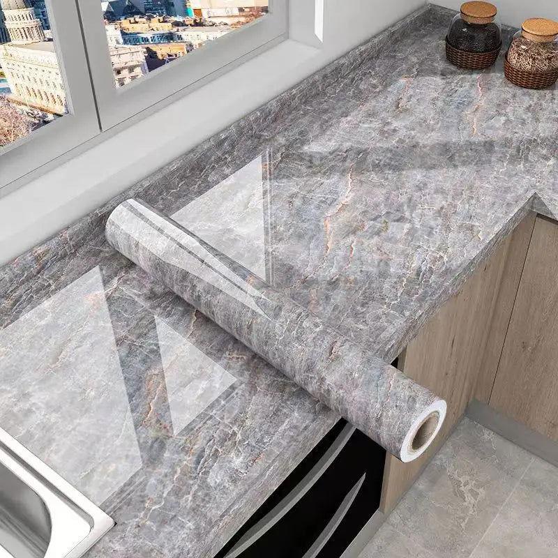 Papel de Parede Autoadesivo Impermeável com Estampa em Mármore - Unique
