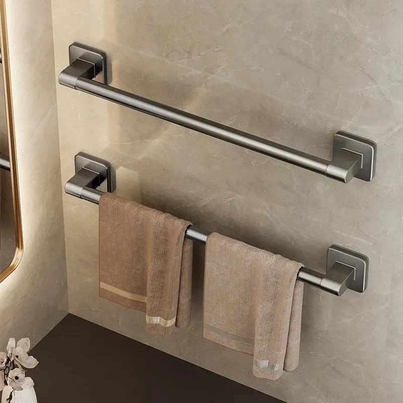 Porta Toalhas de Liga de Alumínio com Design Compacto para Banheiro - Unique