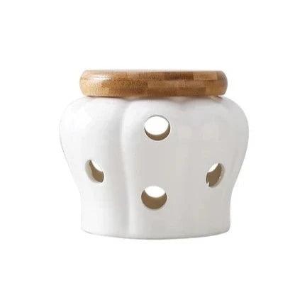Pote de Alho em Cerâmica Respirável - Unique