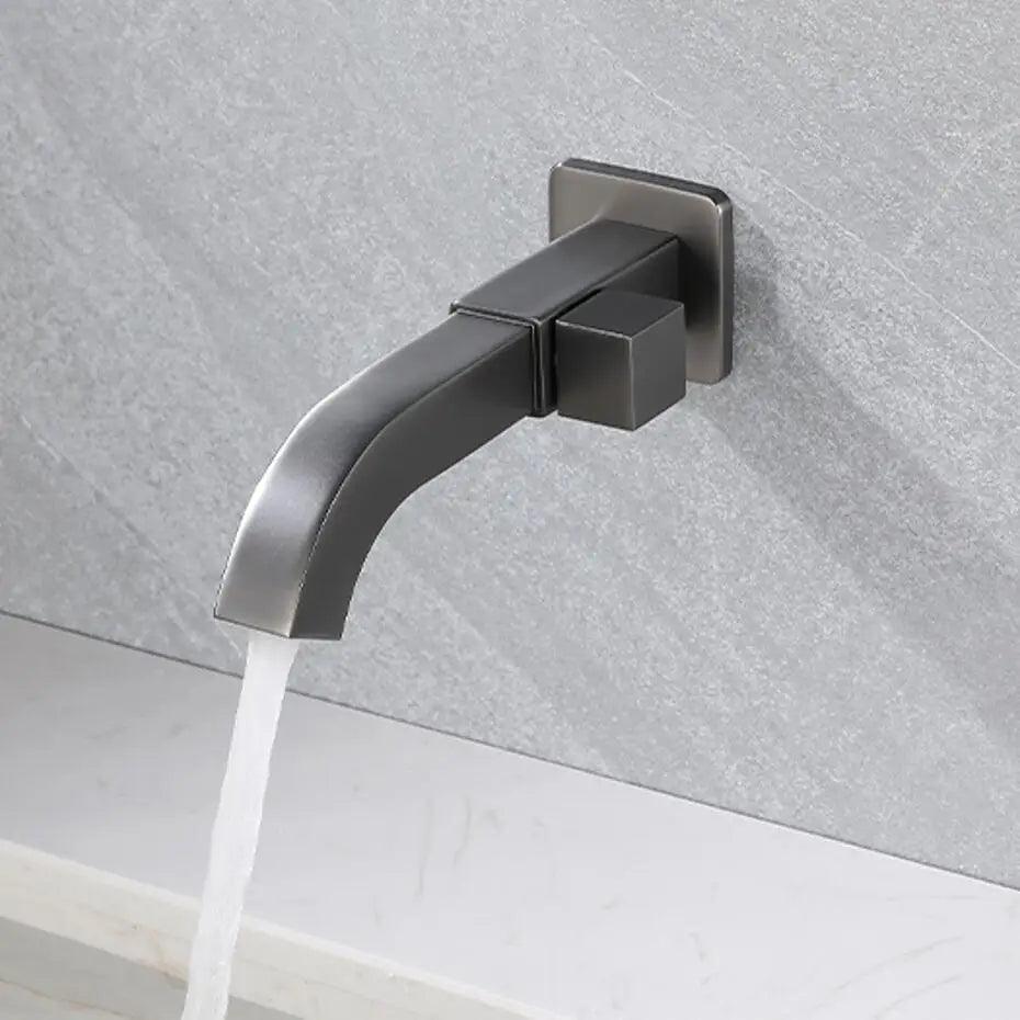 Torneira Escovada para Banheiro com Alavanca Lateral Design Moderno - Unique