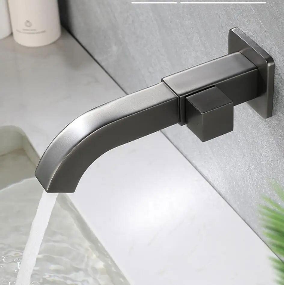 Torneira Escovada para Banheiro com Alavanca Lateral Design Moderno - Unique
