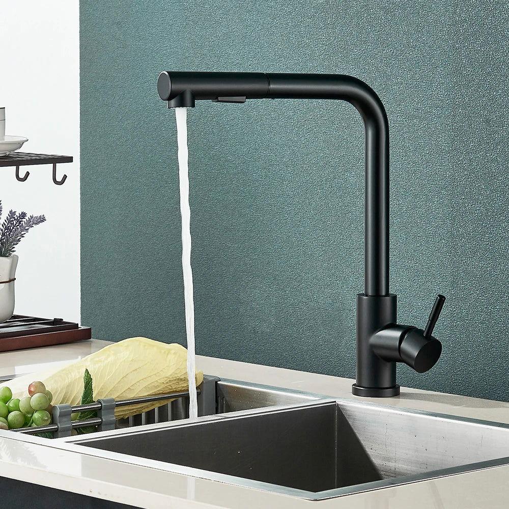 Torneira para Cozinha Gourmet em Aço Misturador Monocomando Extensível - Unique